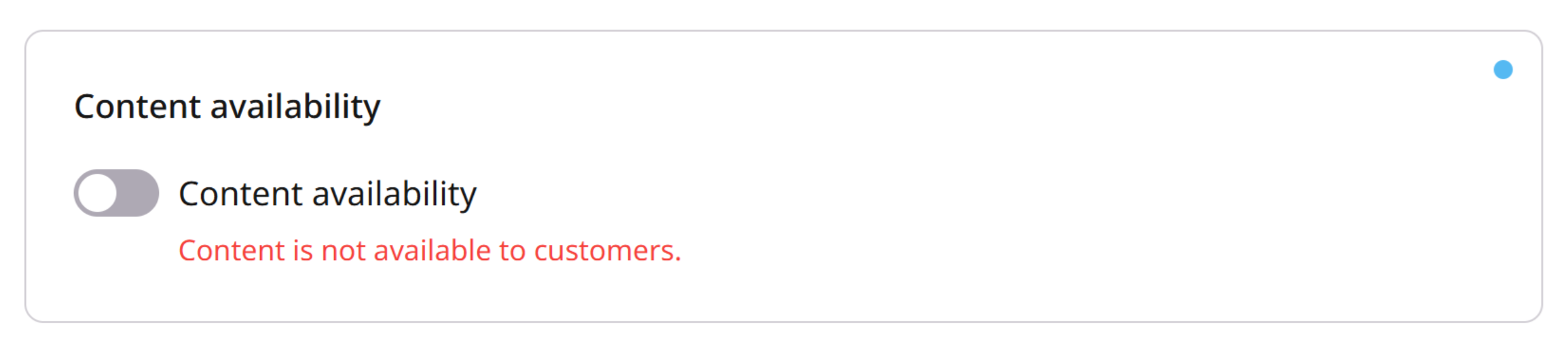 CDN Resources settings Content availability