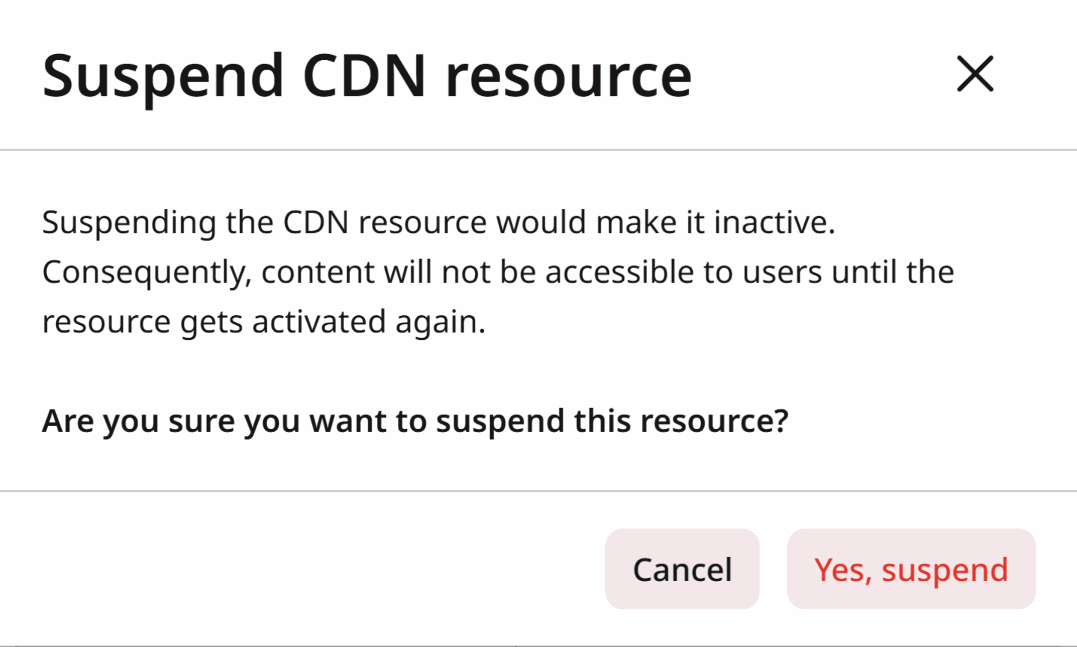 disable your CDN Resource