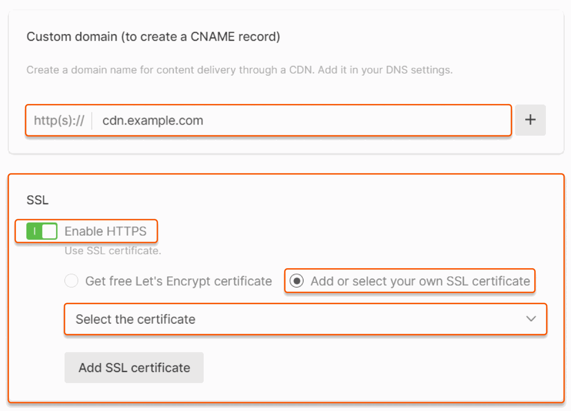 Create a CDN resource